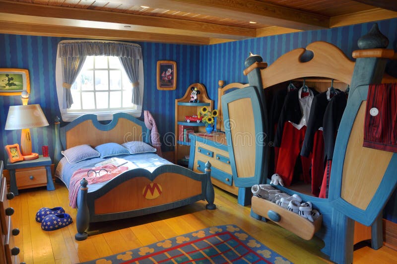 De Slaapkamer Van Mickey in De Wereld Orlando Van Disney Afbeelding - Image of kinderen, aantrekkelijkheid: 23033364