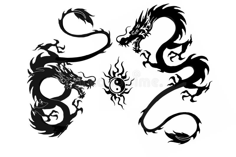De slag van de draak vector illustratie De slag van de draak vector illustratie
