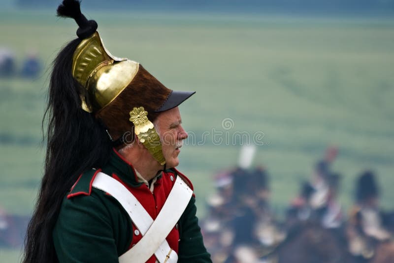 De Slag van het weer invoeren van Waterloo, België 2009