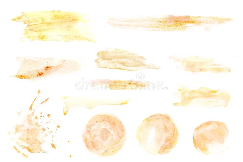 De slag van de waterverfborstel over de witte achtergrond als abstract ontwerpelement dat wordt geïsoleerd stock afbeeldingen De slag van de waterverfborstel over de witte achtergrond als abstract ontwerpelement dat wordt geïsoleerd stock afbeeldingen