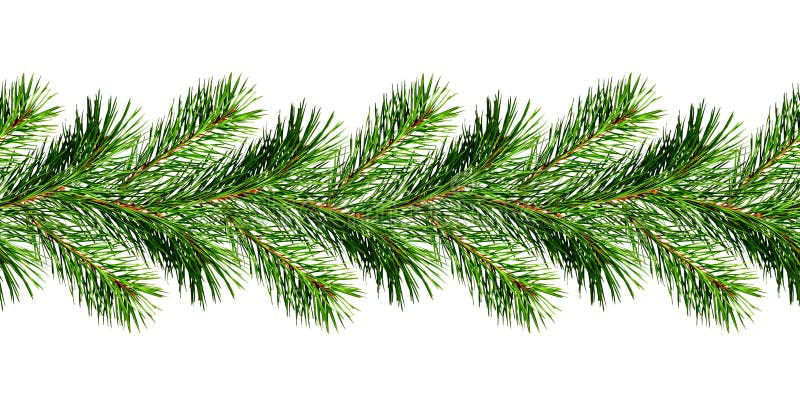 De slinger van de boomtakjes van de Kerstmispijnboom
