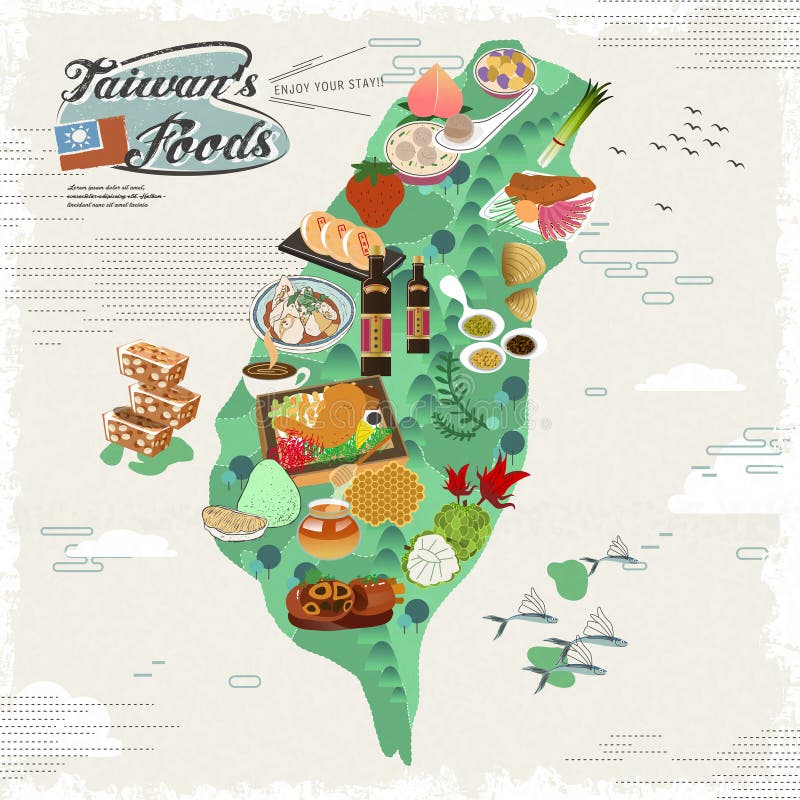 De snackskaart van Taiwan royalty-vrije illustratie De snackskaart van Taiwan royalty-vrije illustratie