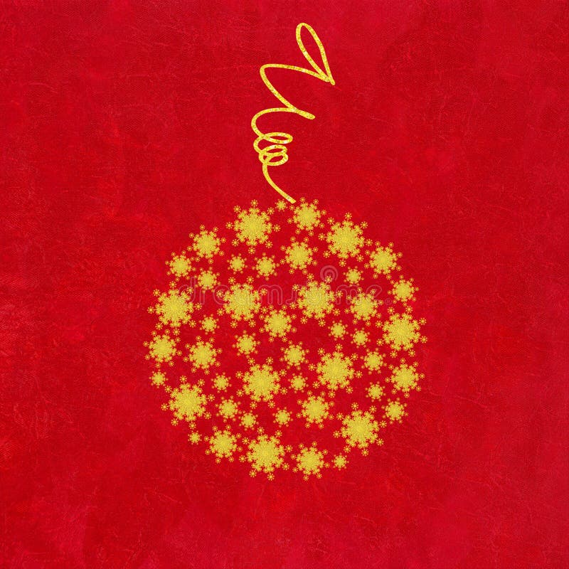 De Snuisterij van Kerstmis van de Gouden Achtergrond van Sneeuwvlokken vector illustratie De Snuisterij van Kerstmis van de Gouden Achtergrond van Sneeuwvlokken vector illustratie