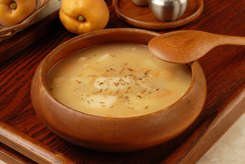 Aardappelssoep stock afbeelding