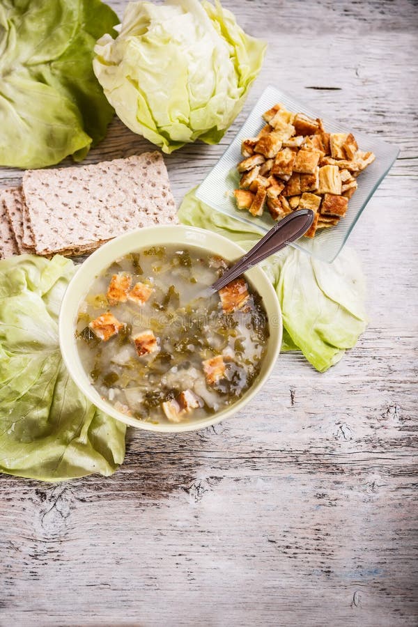 Saladesoep stock fotografie