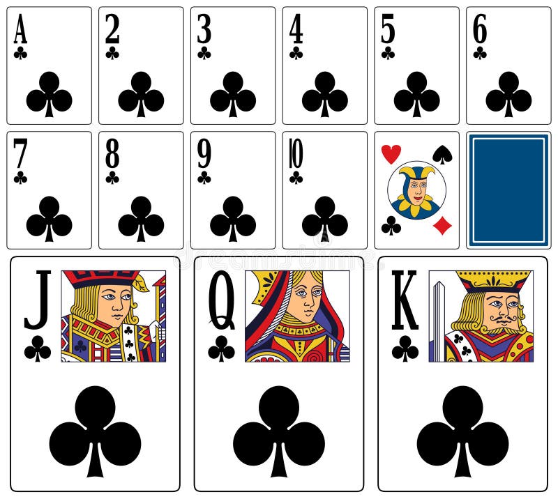 De Speelkaarten van het casino - Clubs vector illustratie De Speelkaarten van het casino - Clubs vector illustratie