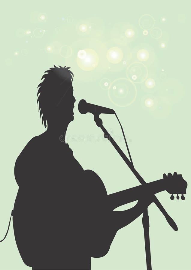Download De speler van de gitaar stock illustratie. Illustratie bestaande uit art - 282371