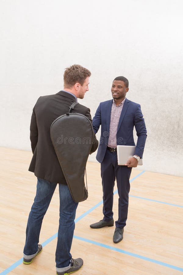 De spelers van pompoenzakenlieden stock fotografie De spelers van pompoenzakenlieden stock fotografie