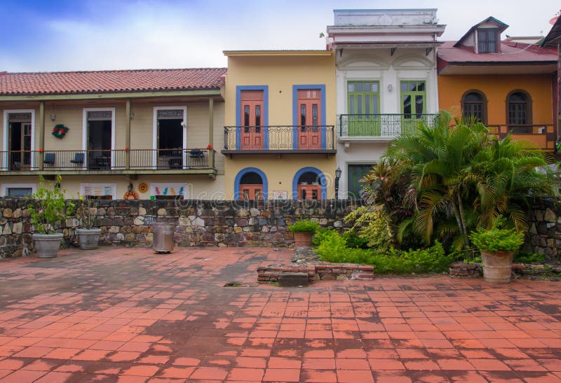 DE STAD VAN PANAMA, PANAMA - APRIL 20, 2018: Panama, Casco Veijo is historisch koloniaal centrum van de Stad van Panama Oud Citys royalty-vrije stock foto's DE STAD VAN PANAMA, PANAMA - APRIL 20, 2018: Panama, Casco Veijo is historisch koloniaal centrum van de Stad van Panama Oud Citys royalty-vrije stock foto's