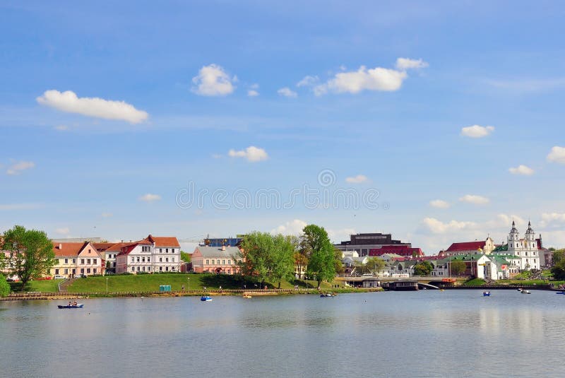 De stadscentrum van Minsk stock afbeeldingen De stadscentrum van Minsk stock afbeeldingen