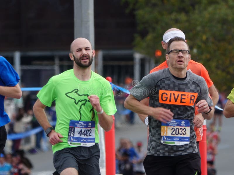 De Stadsmarathon 1 van 2016 TCS New York stock afbeelding De Stadsmarathon 1 van 2016 TCS New York stock afbeelding
