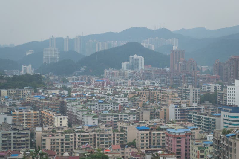 De stadsmening van China villege van toerismestad guiyang 2 royalty-vrije stock foto De stadsmening van China villege van toerismestad guiyang 2 royalty-vrije stock foto