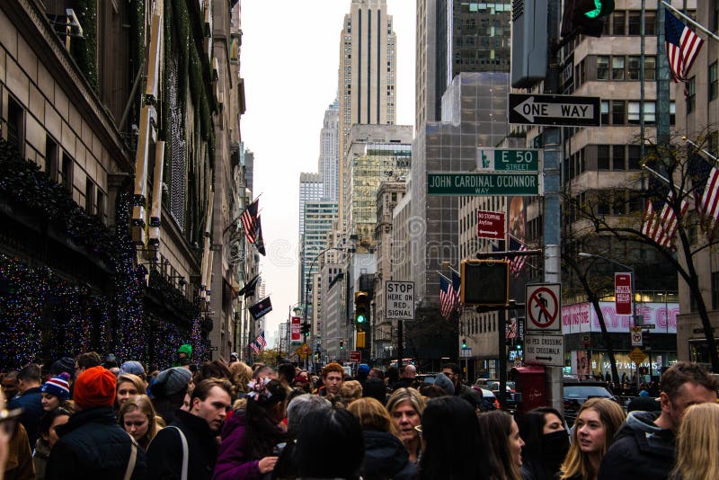De Stadsstraat van New York bij spitsuur stock foto's De Stadsstraat van New York bij spitsuur stock foto's