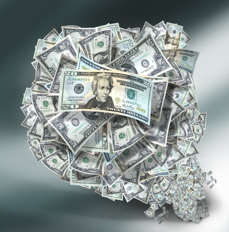 De stapel van het geld De stapel van het geld