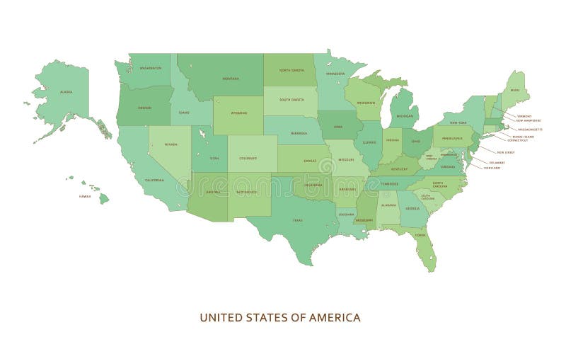 De staten van de V.S., vectoraardrijkskundeachtergrond