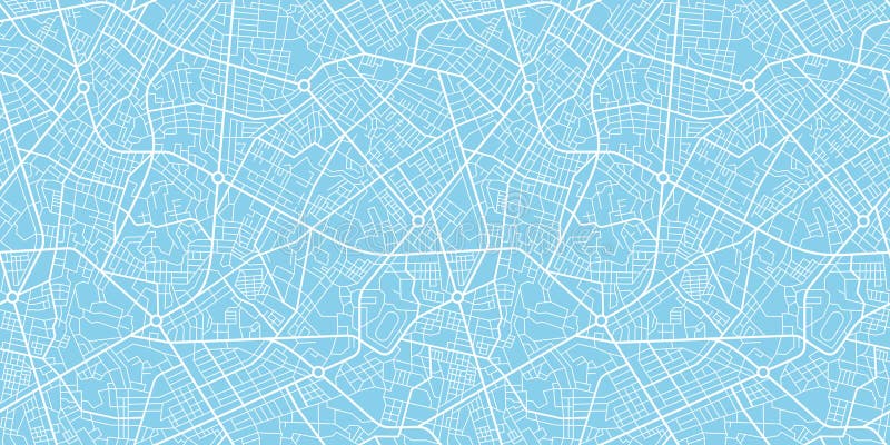 De stedelijke vector naadloze textuur van de stadskaart