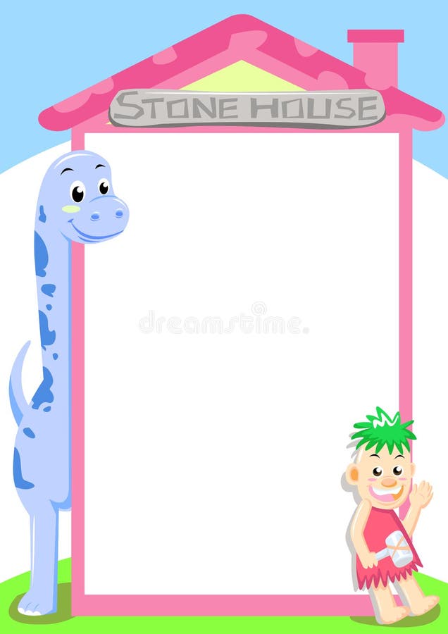 De steenhuis van Dino vector illustratie De steenhuis van Dino vector illustratie