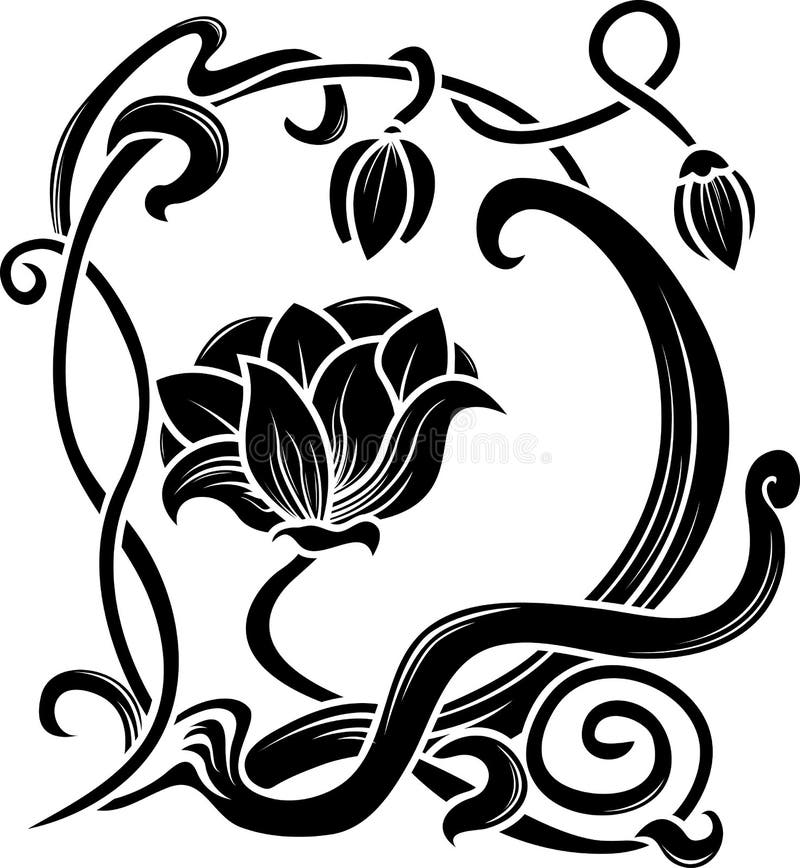De stencil van de bloem royalty-vrije illustratie De stencil van de bloem royalty-vrije illustratie