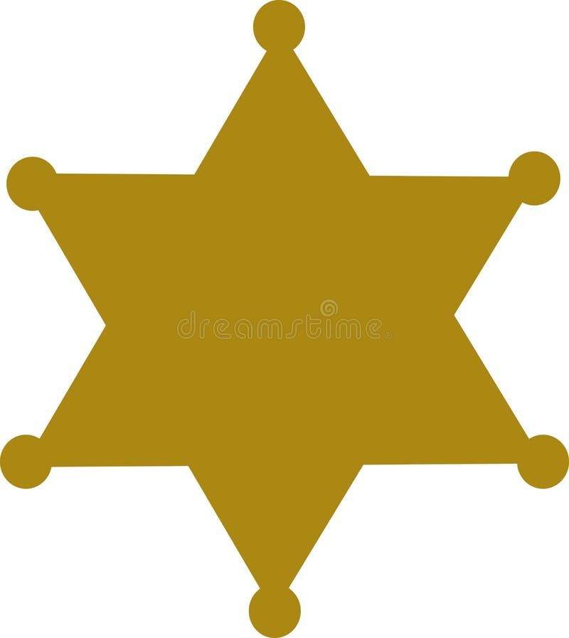 De ster van het sheriffkenteken stock illustratie De ster van het sheriffkenteken stock illustratie