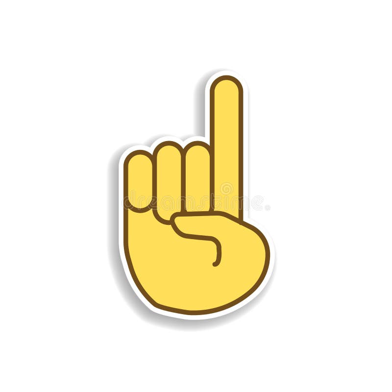 de stickerpictogram van vingerpunt gekleurd emoji Element van emoji voor mobiele concept en webtoepassingenillustratie