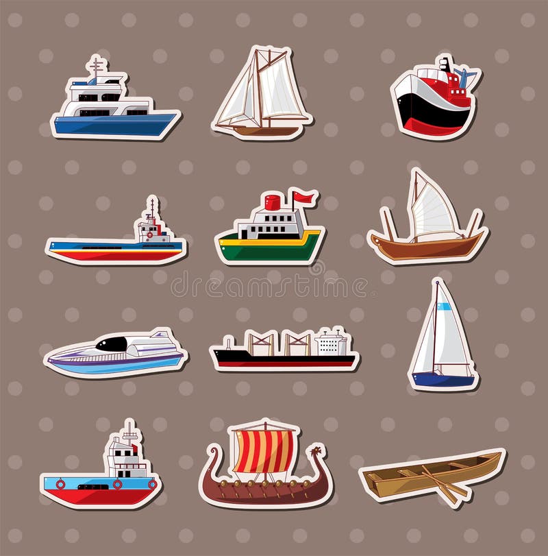 De stickers van de boot
