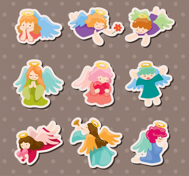 De stickers van de engel stock illustratie De stickers van de engel stock illustratie
