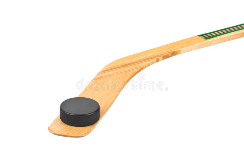 De stok en de puck van het ijshockey stock afbeeldingen De stok en de puck van het ijshockey stock afbeeldingen