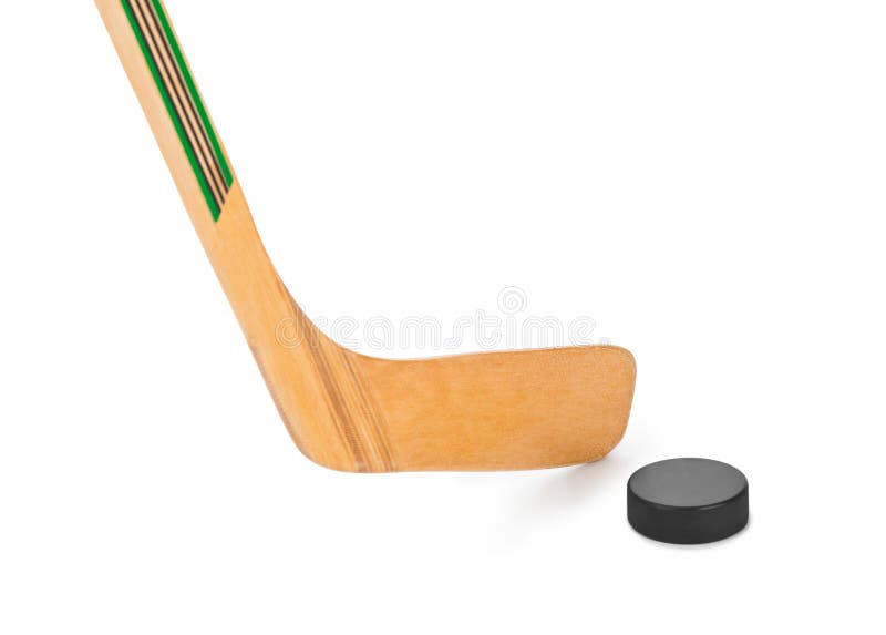 De stok en de puck van het ijshockey royalty-vrije stock afbeeldingen De stok en de puck van het ijshockey royalty-vrije stock afbeeldingen