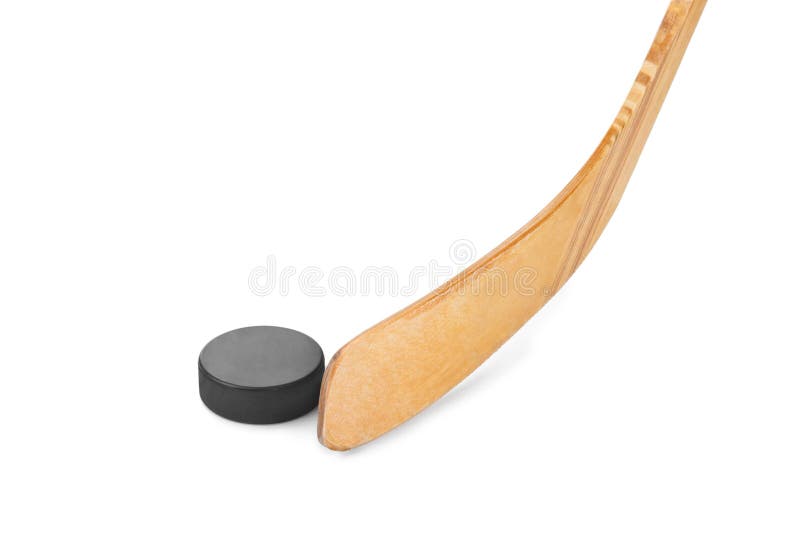 De stok en de puck van het ijshockey royalty-vrije stock afbeeldingen De stok en de puck van het ijshockey royalty-vrije stock afbeeldingen