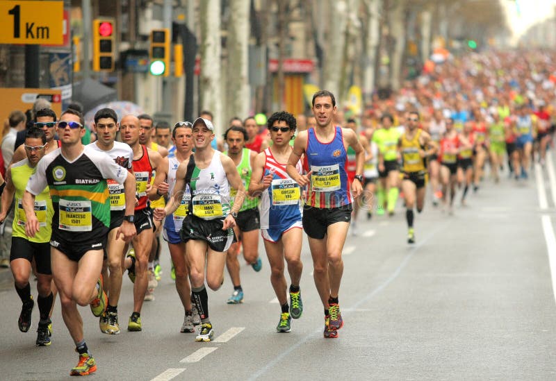 De Marathon van Barcelona royalty-vrije stock foto De Marathon van Barcelona royalty-vrije stock foto