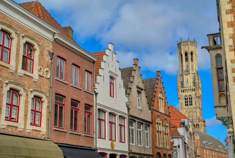De straten en de architectuur van Brugge Brugge, België stock fotografie De straten en de architectuur van Brugge Brugge, België stock fotografie