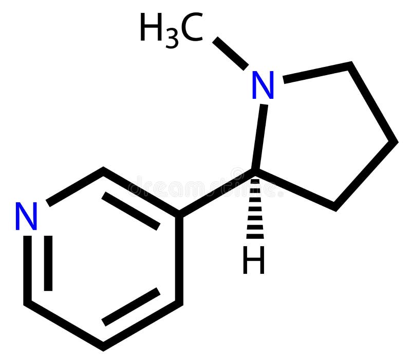 Structuurformule van nicotine vector illustratie