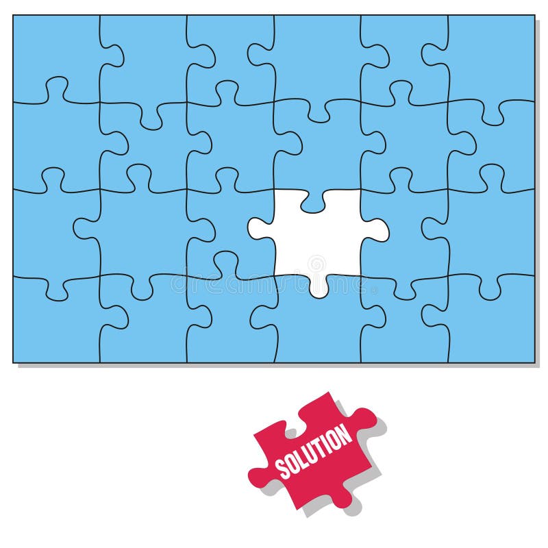 De stukken van het raadsel vector illustratie De stukken van het raadsel vector illustratie