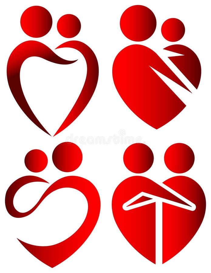 De symbolen van de liefde vector illustratie De symbolen van de liefde vector illustratie
