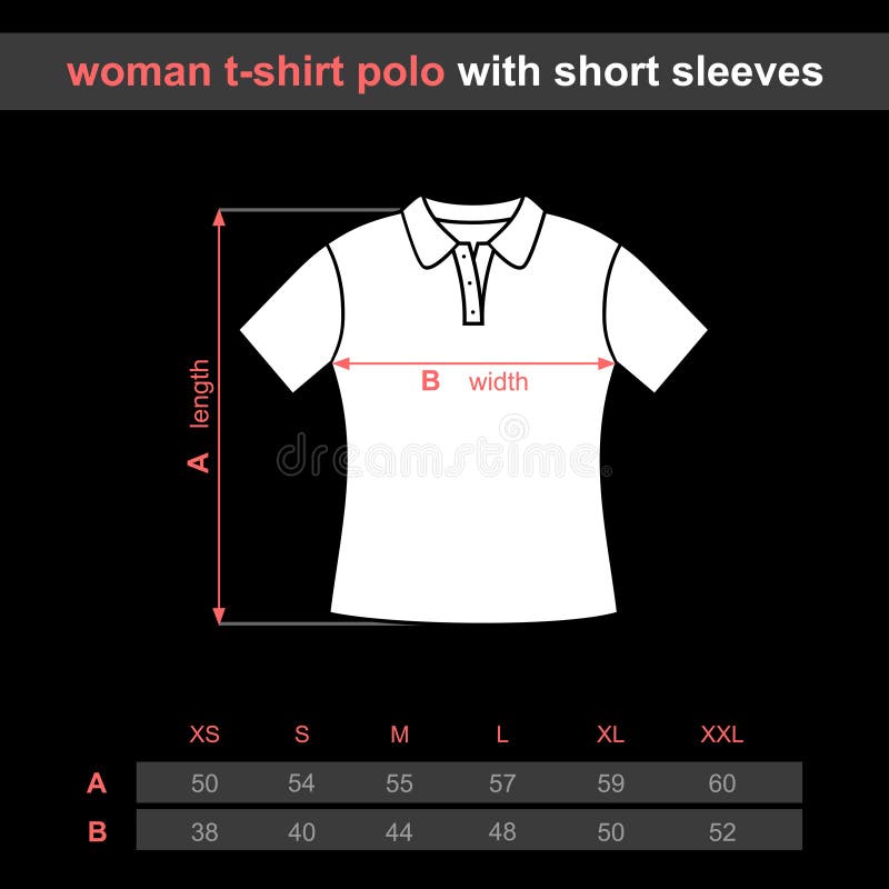 De t-shirtpolo van de vrouw met korte kokers. stock illustratie De t-shirtpolo van de vrouw met korte kokers. stock illustratie