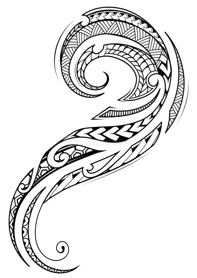 De tatoegeringsontwerp van de Maoristijl