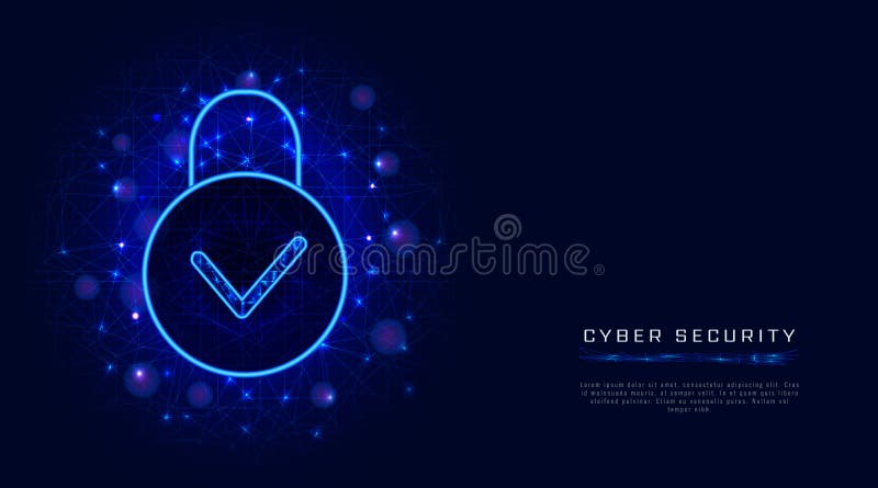De technologie van de Cyberveiligheid en het veilige concept van de de privacybescherming van wolkengegevens met hangslotpictogra vector illustratie De technologie van de Cyberveiligheid en het veilige concept van de de privacybescherming van wolkengegevens met hangslotpictogra vector illustratie