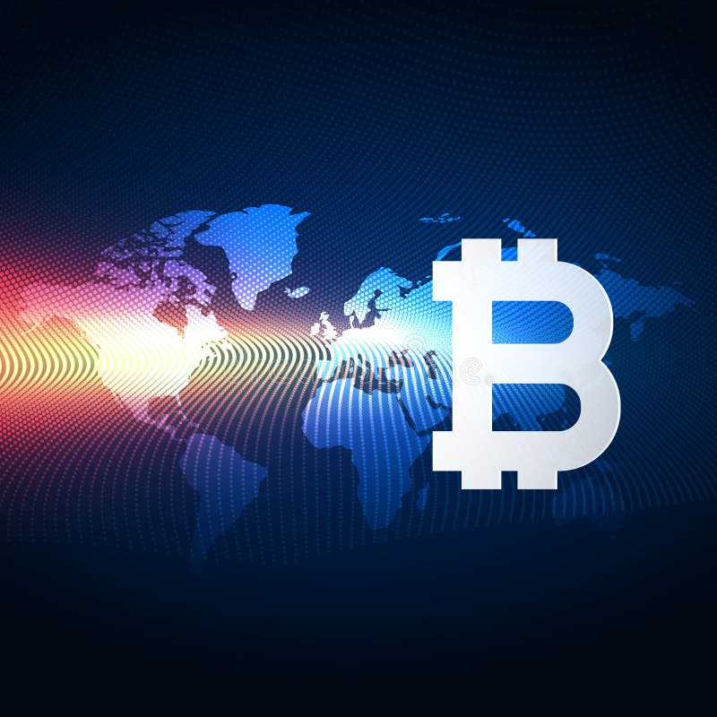 De technologieachtergrond van de Bitcoins digitale munt stock illustratie De technologieachtergrond van de Bitcoins digitale munt stock illustratie