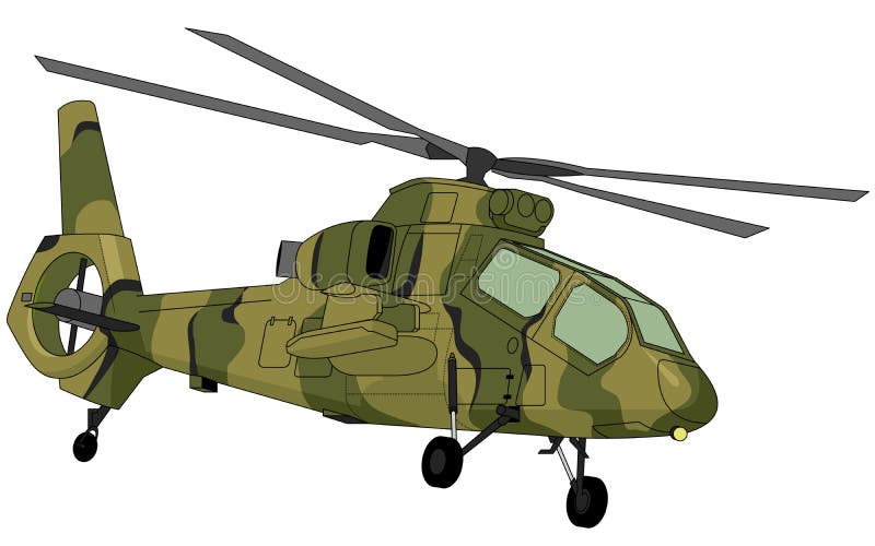 De tekening van de helikopter