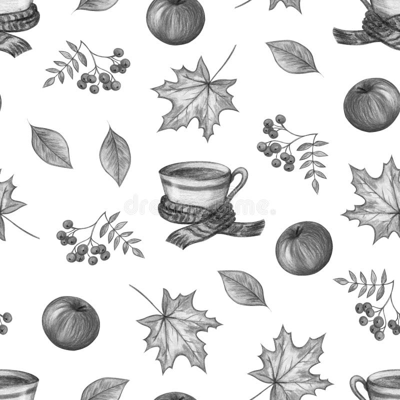 De tekening van de de herfsthand stock illustratie De tekening van de de herfsthand stock illustratie