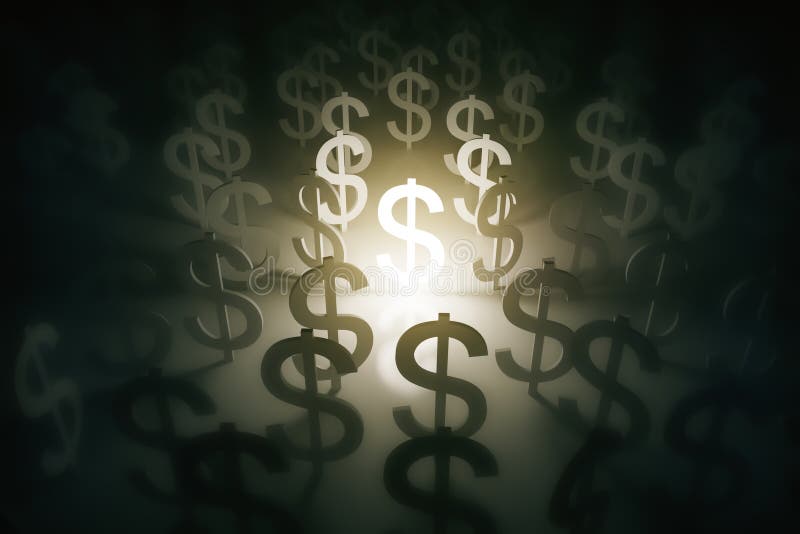 De tekens van de Illumintaeddollar vector illustratie De tekens van de Illumintaeddollar vector illustratie