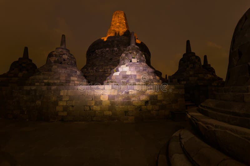 De Tempel van Borobudurbuddist - eiland Java Indonesia stock foto De Tempel van Borobudurbuddist - eiland Java Indonesia stock foto
