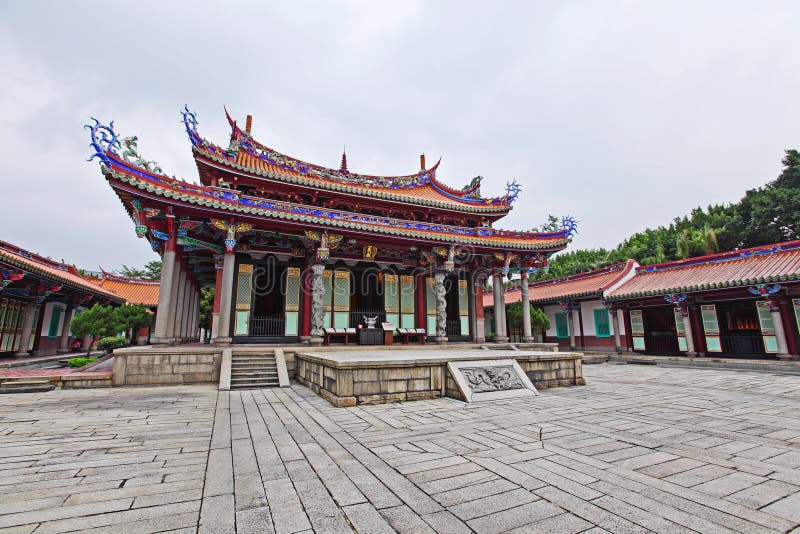 De Tempel van Confucius, Taiwan royalty-vrije stock afbeeldingen De Tempel van Confucius, Taiwan royalty-vrije stock afbeeldingen
