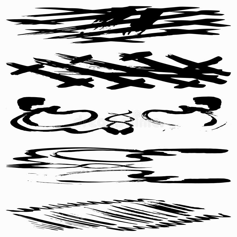 Collectie monochrome graffiti grunge texturen royalty-vrije illustratie