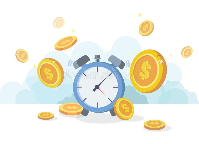 Time is money concept.Financial investments, revenue increase, budget management, savings account. Time is money concept.Financial investments, revenue increase, budget management, savings account