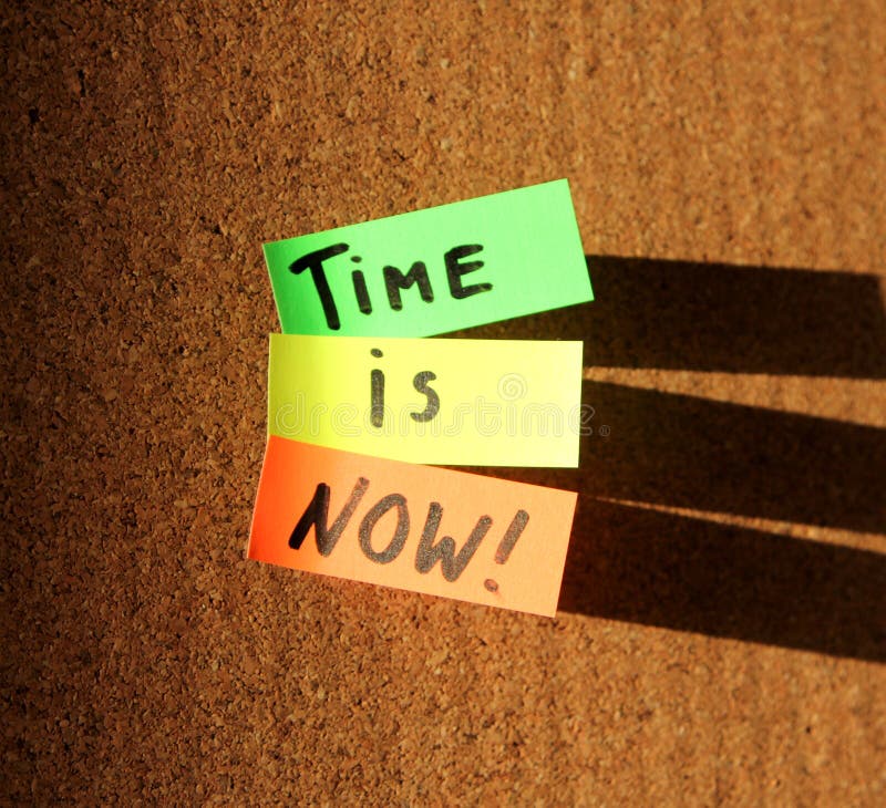 De tijd is nu! royalty-vrije stock afbeeldingen