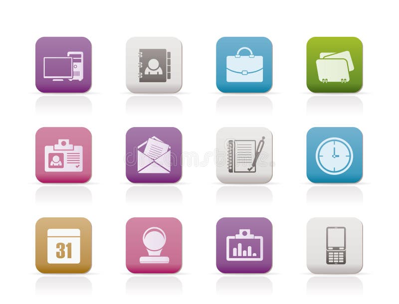 De Toepassingen van het Web, Bedrijfs en van het Bureau pictogrammen stock illustratie De Toepassingen van het Web, Bedrijfs en van het Bureau pictogrammen stock illustratie