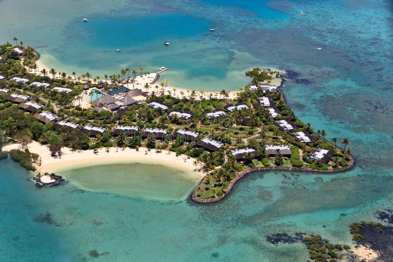 Luxury beach and resort in Mauritius, aerial view. Luxury beach and resort in Mauritius, aerial view