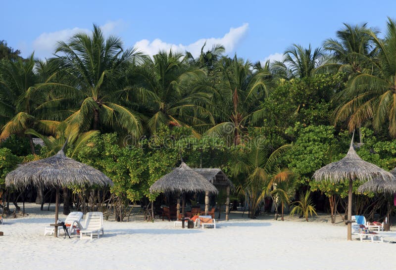 De toevlucht van de vakantie in de Maldiven royalty-vrije stock fotografie De toevlucht van de vakantie in de Maldiven royalty-vrije stock fotografie