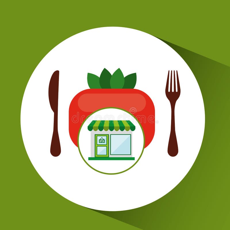 De tomatenvoedsel van opslag verse groenten stock illustratie De tomatenvoedsel van opslag verse groenten stock illustratie